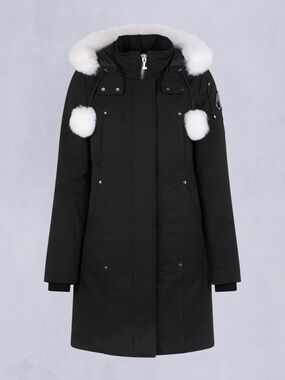 Moose Knuckles Women's Stirling Jacket with White Shearling Fur